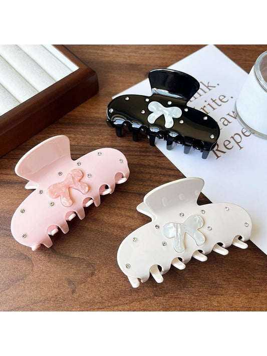 Beau - Bow Design Acetate Fiber Hair Claw Clip