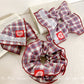 Gifty - Sweet Purple Checkered Scrunchie
