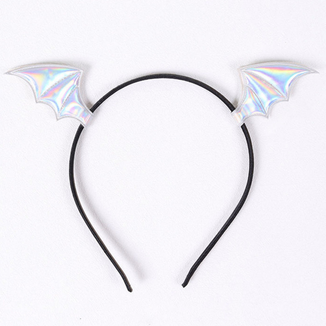 Iridescent bat wing headband
