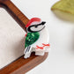 Green eye bird hair claw clip