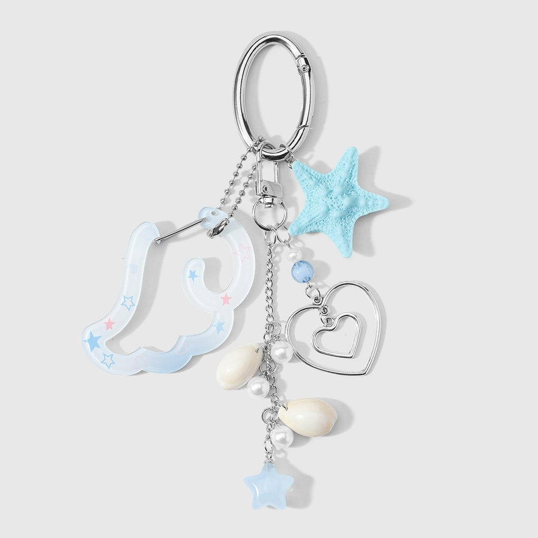 Keypus - Cute Blue Starfish Design Keychain
