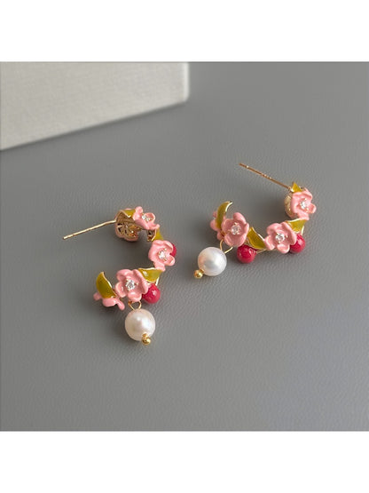 Earedge - Spring Floral Berry Stud Earrings