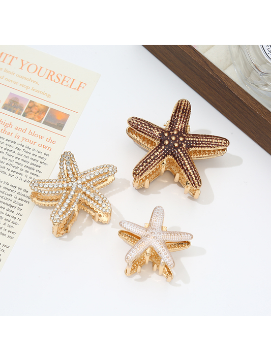 Beau - Ocean Style Starfish Alloy Claw Hair Clip
