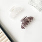 Close-up of Beau Romantic Lace Vibe hair clip showing lace details