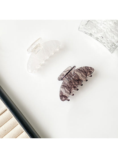 Close-up of Beau Romantic Lace Vibe hair clip showing lace details