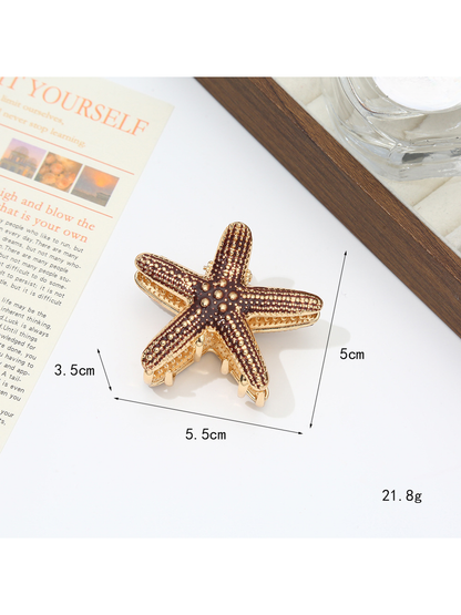 Beau - Ocean Style Starfish Alloy Claw Hair Clip