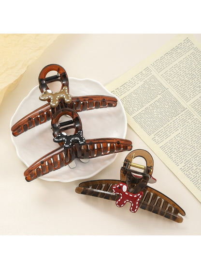 Beau - A Retro Puppy Print Claw Clip