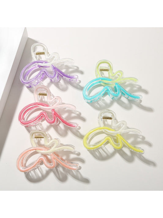 Close-up of Beau Pretty Butterfly Shaped Hair Clip in pastel colors