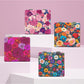 Mirroray - Floral Print Foldable PU Glass Makeup Mirror