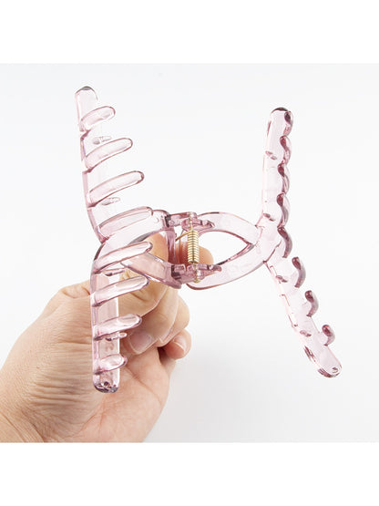 Beau - Clear Solid Color Crisscross Claw Clip