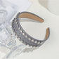 Gifty - PU Double Row Studded Geometric Headband