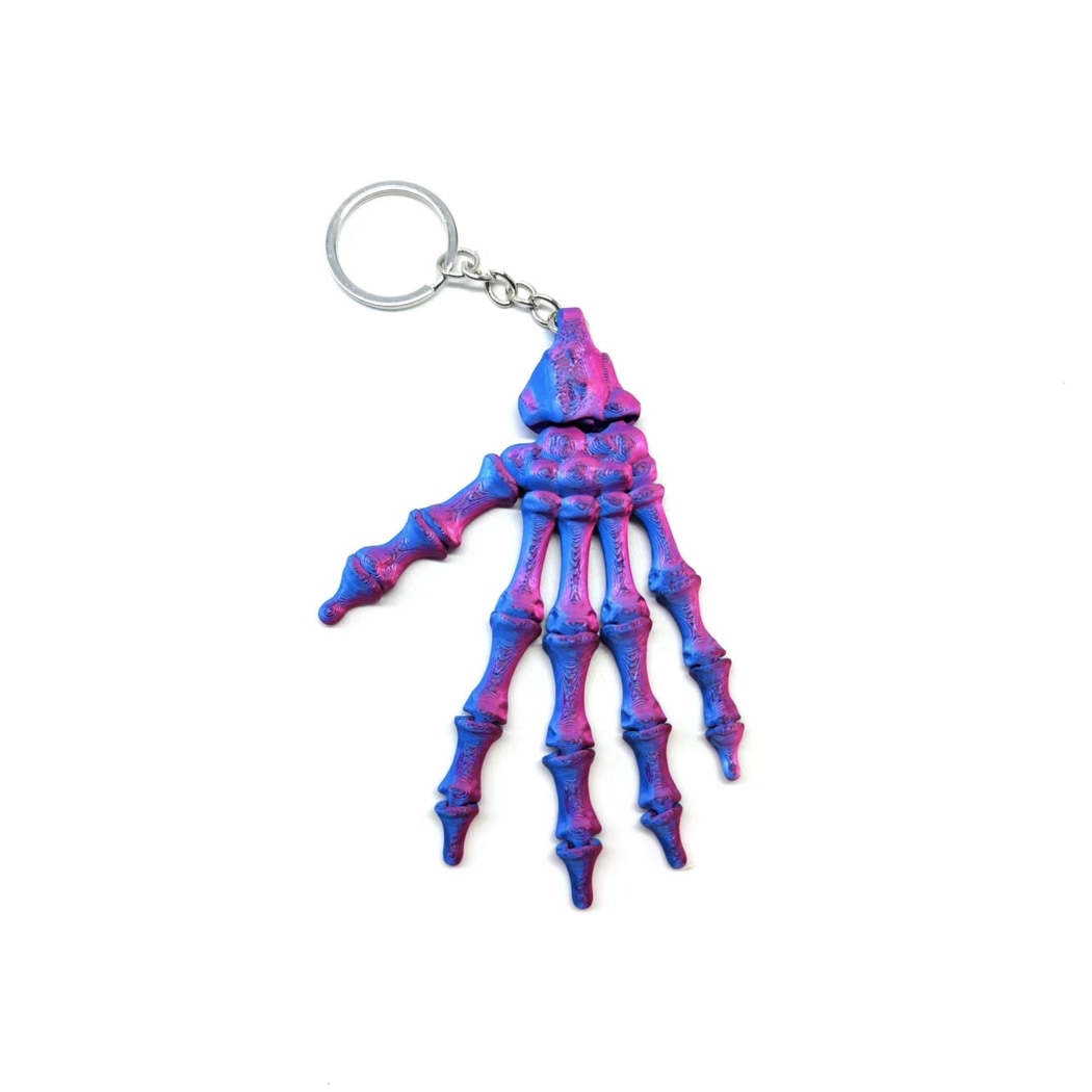 Keypus - Halloween 3D Printed Skeleton Hand Keychain