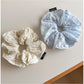 Gifty scrunchie with sweet cutout print on soft fabric