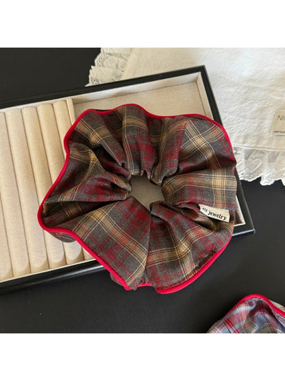 Gifty - Women's Plaid Large Intestine Hair Ring