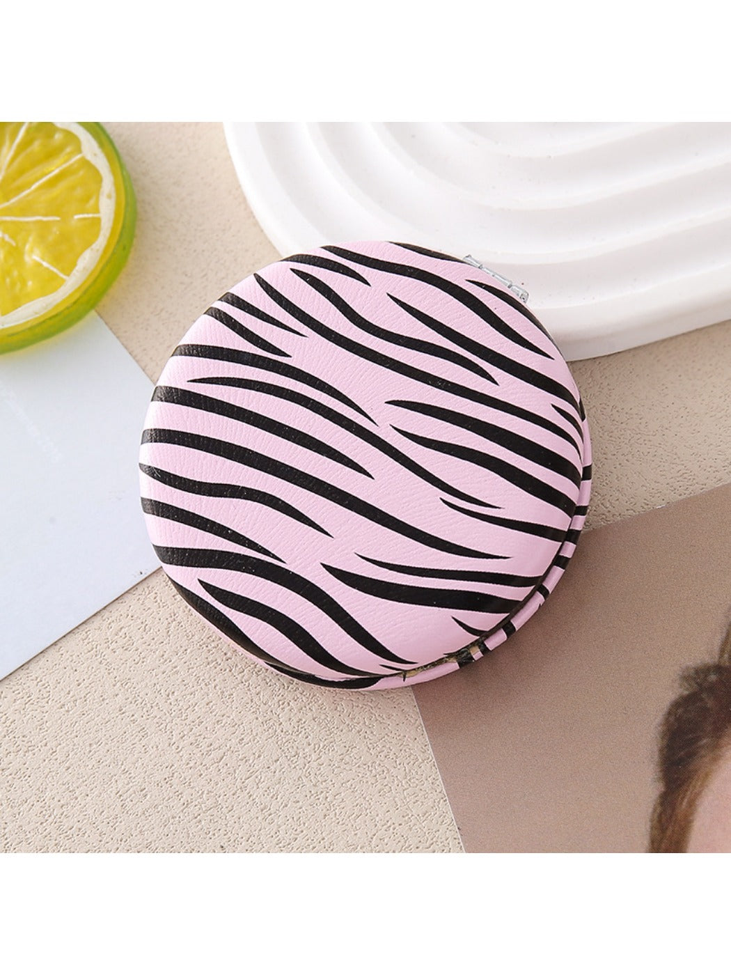 Mirroray - Minimalist Zebra Print Folding Makeup Mirror