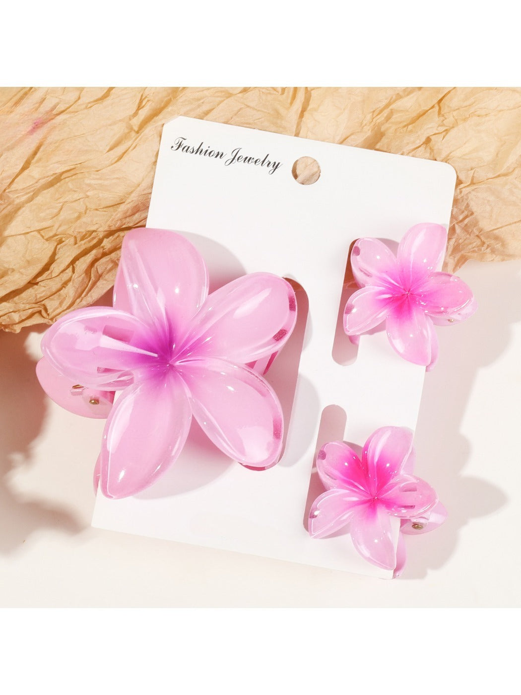Beau - Gradient Frangipani Hair Clips Set