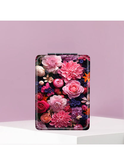 Mirroray - Floral Print Rectangle Compact Mirror