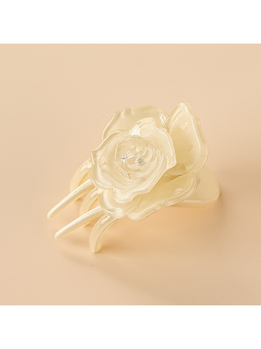 Beau - Rose Shape Plastic Hair Clip