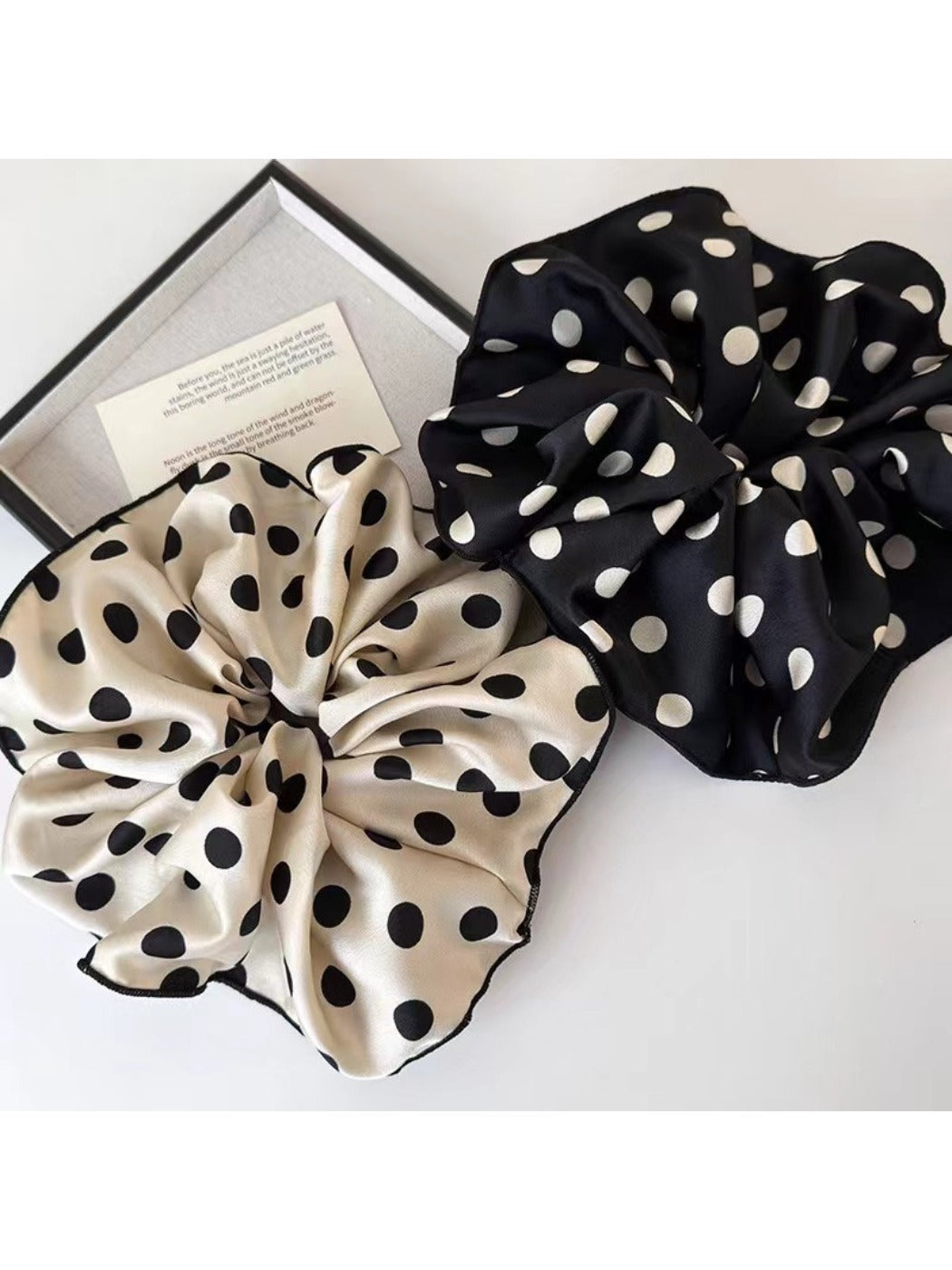 Gifty - Versatile Large Polka Dot Scrunchie