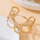 Lovra - Gold Geometric Irregular Open Cuff Bracelet