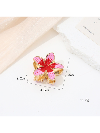 Beau - Floral Alloy Gloss Finish Hair Claw Clip