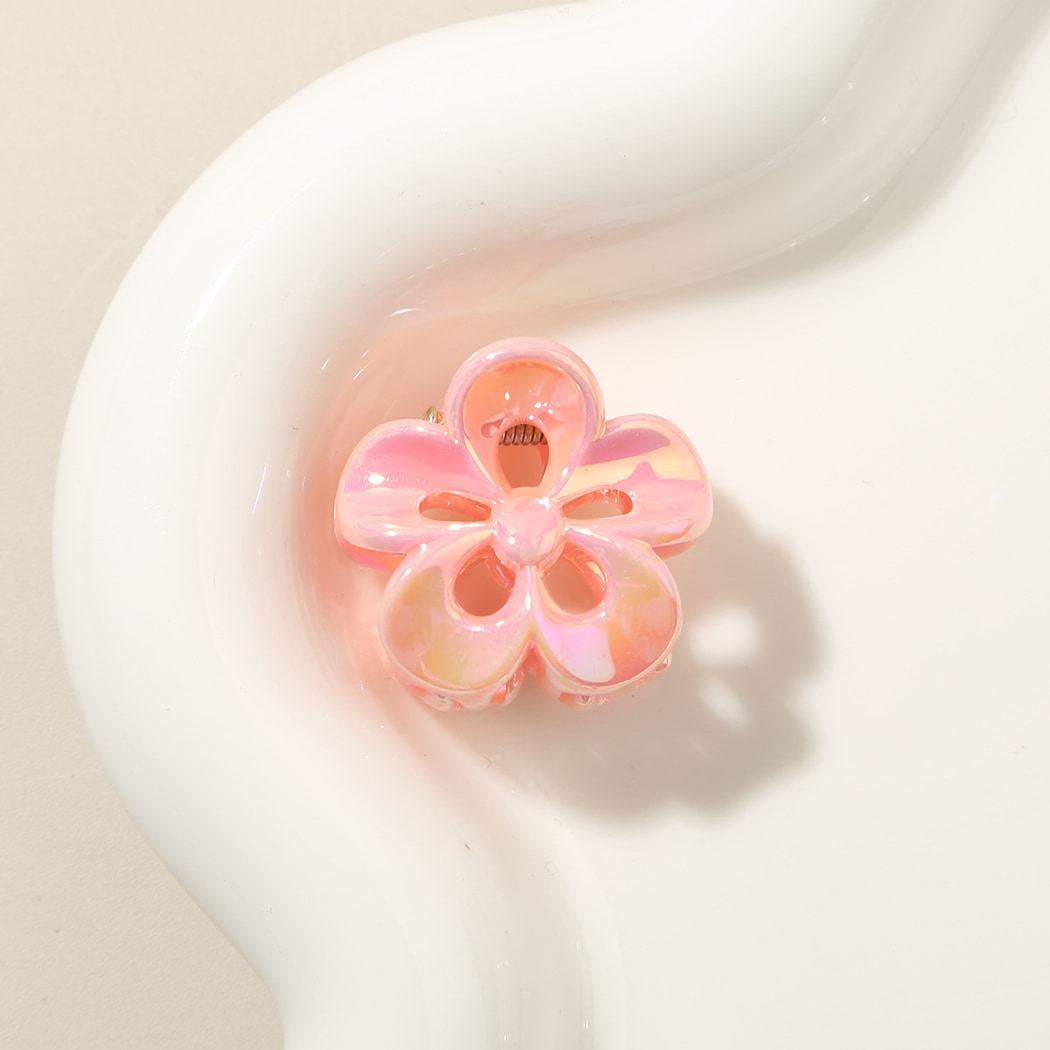 Beau - Iridescent Openwork Petal Flower Claw Clip