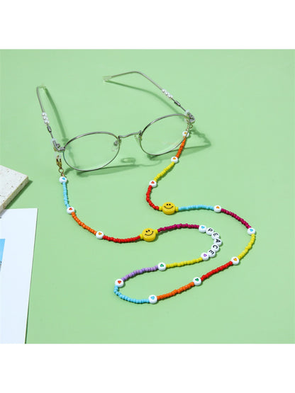 Velra - Colorful Beaded Smiley Face Eyeglass Strap