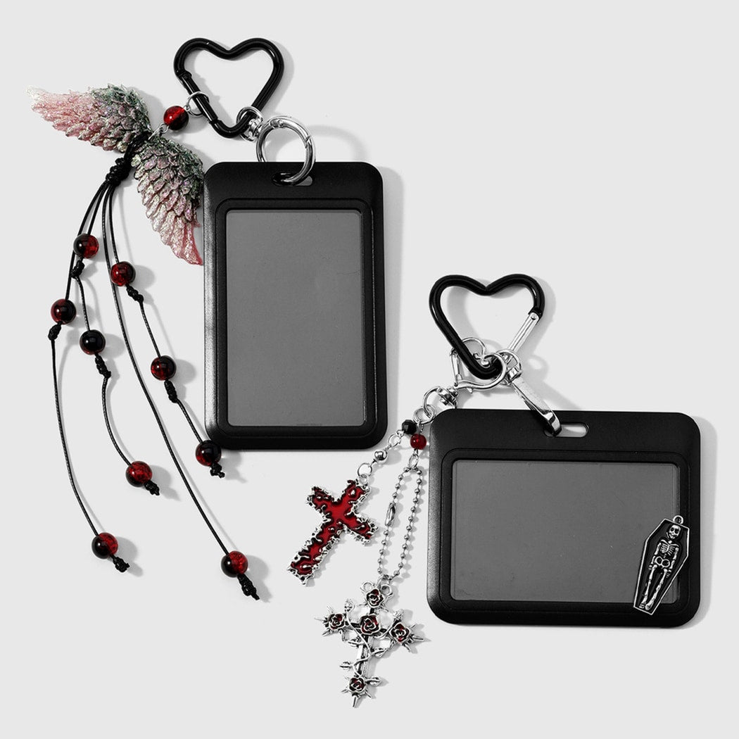 Keypus - Y2K Dark Wing and Cross Keychain