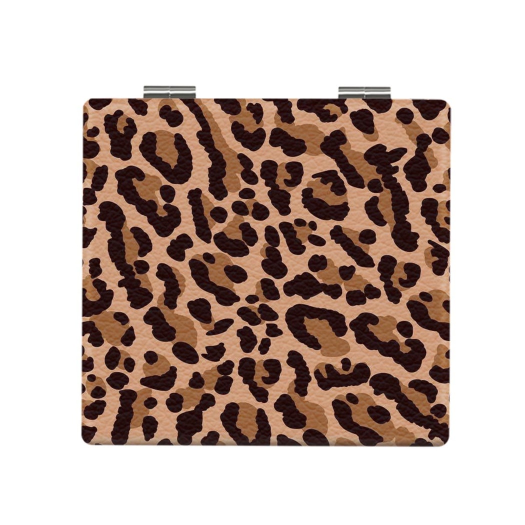 Mirroray - Retro Leopard Print Foldable Compact Mirror