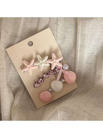 Beau - Acrylic Alloy Starfish Hair Clip Set