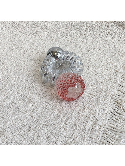 Gifty - Clear Fruit Charm Spiral Hair Tie