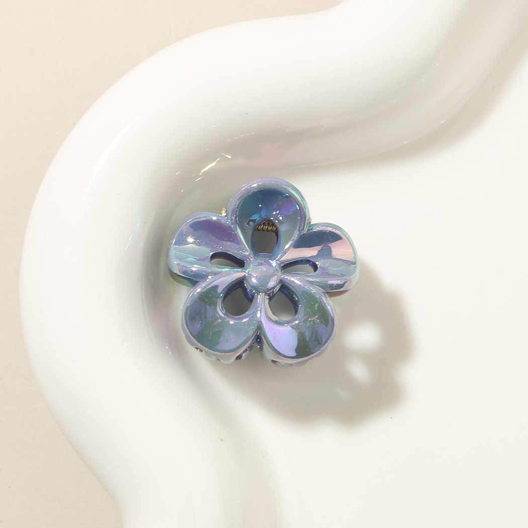 Beau - Iridescent Openwork Petal Flower Claw Clip