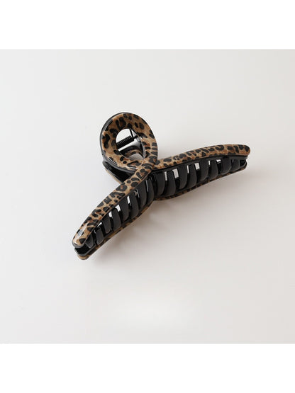 Beau - Leopard Print PC Cross Design Claw Clip