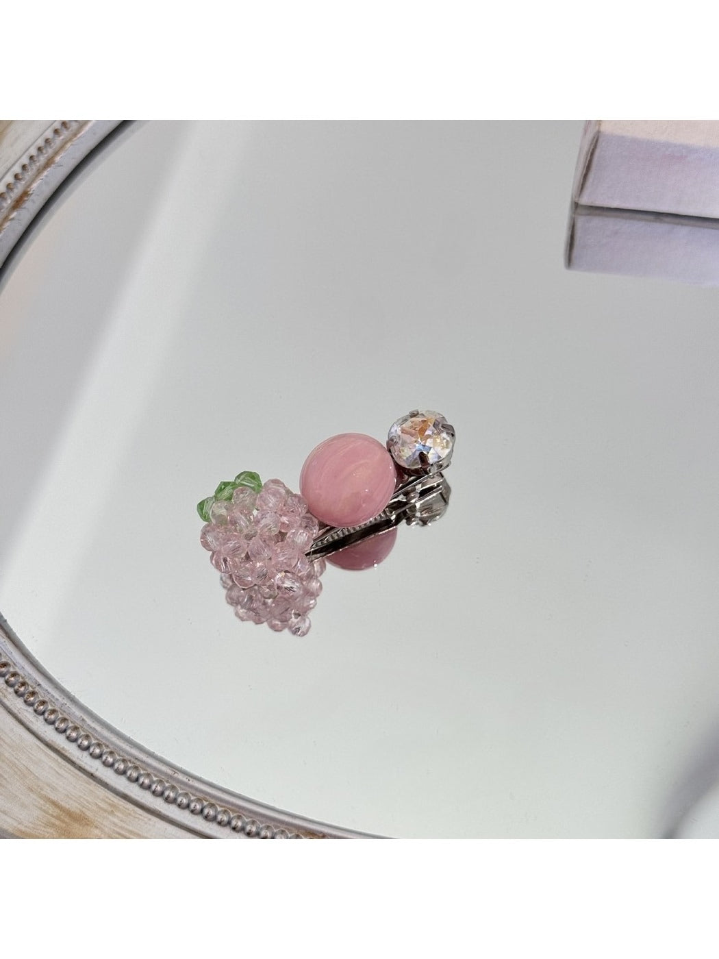 Beau - Strawberry Beaded Fruit Design Bang Hair Clip