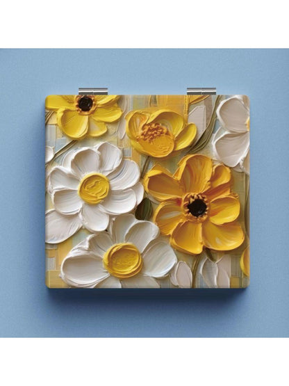 Mirroray - Oil Painting Floral Square Vanity Mirror
