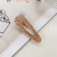 Beau - Glossy Teardrop Shaped Openwork Hair Clip