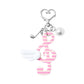 Keypus - Striped Music Note Charm Keychain