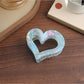 Beau - Iridescent Heart Shaped Claw Clip