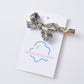 Beau - Snakeskin Pattern Bowtie Hair Clip