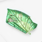 Brovia - Green Leaf Rhinestone Alloy Fashion Brooch