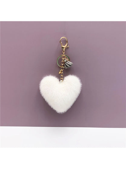 Keypus - Plush Heart Shaped Bag Charm Keychain