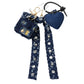 Keypus - Y2K Bow Plaid Heart Studded Bag Charm Keychain