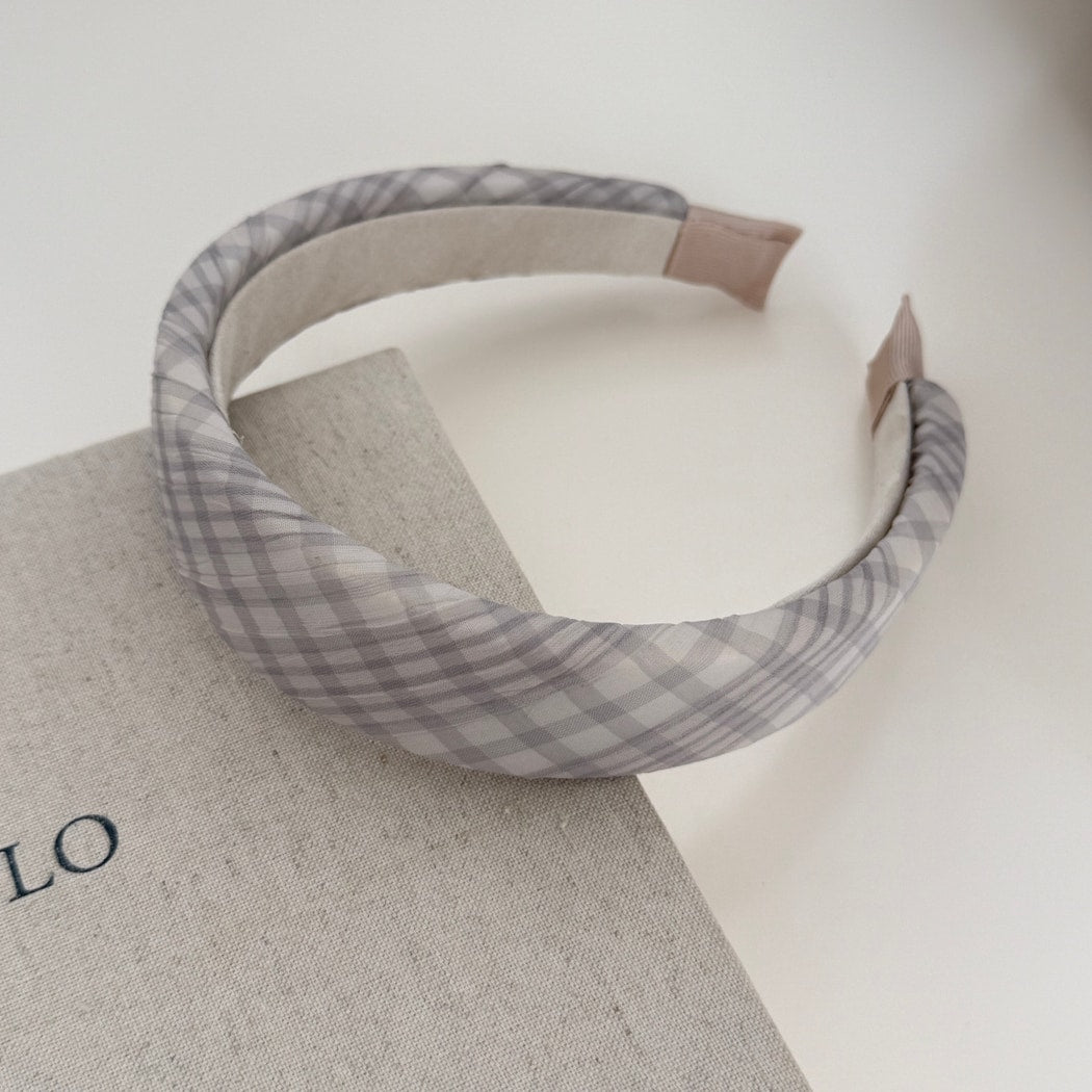 Gifty - Plaid Padded Fabric Check Pattern Headband