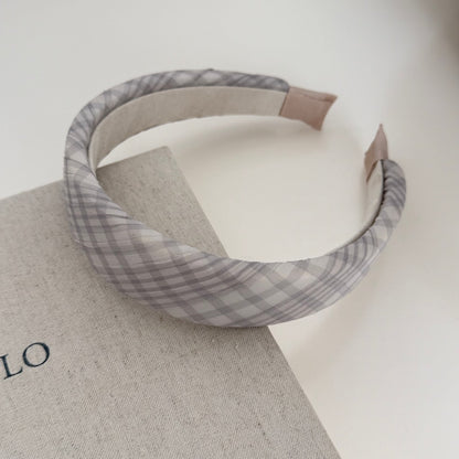 Gifty - Plaid Padded Fabric Check Pattern Headband