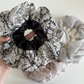 Gifty - Ruffled Layered Satin Spliced Hair Scrunchie