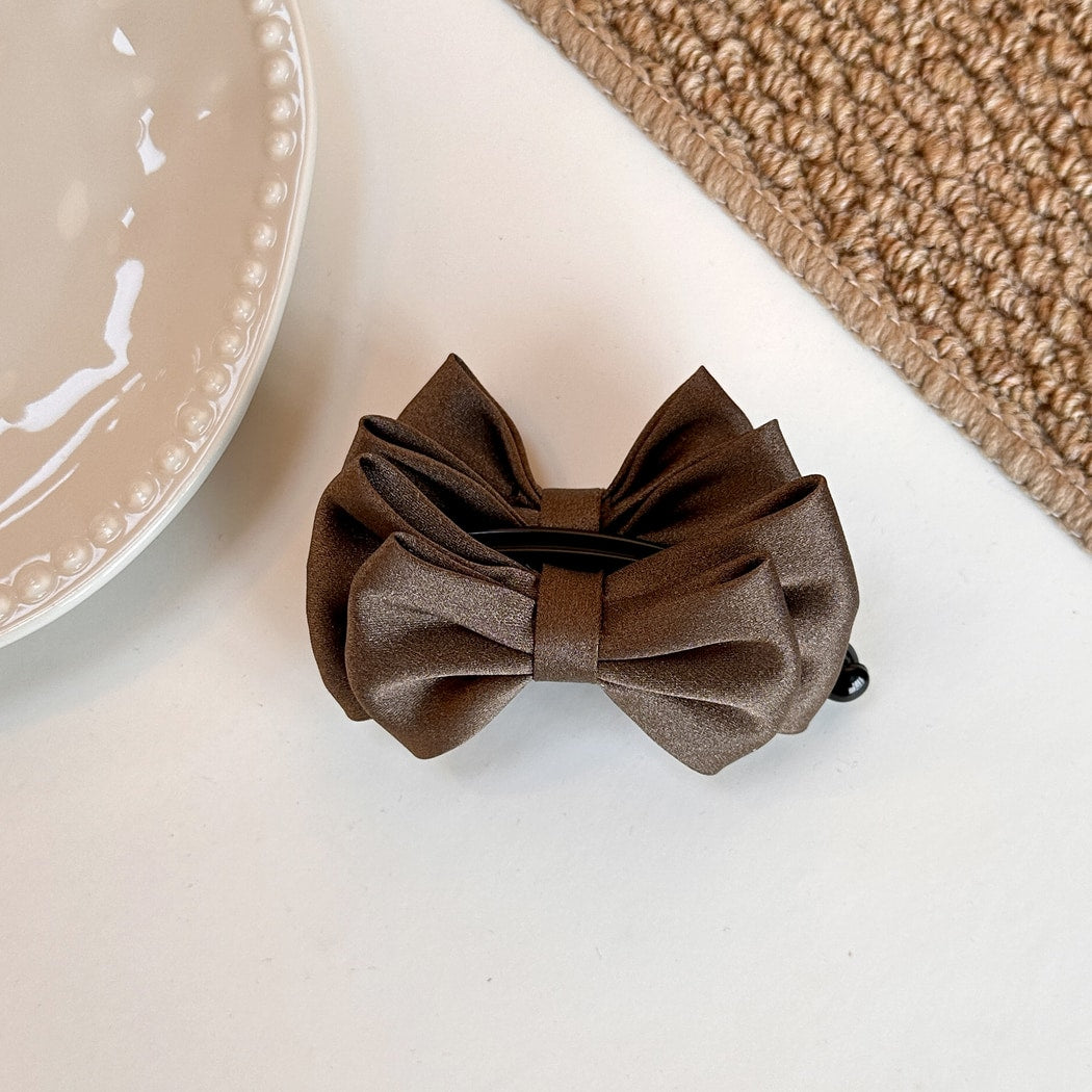 Beau - Elegant Solid Bow Banana Clip