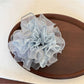 Gifty - Polka Dot Double Layer Mesh Ruffle Scrunchie