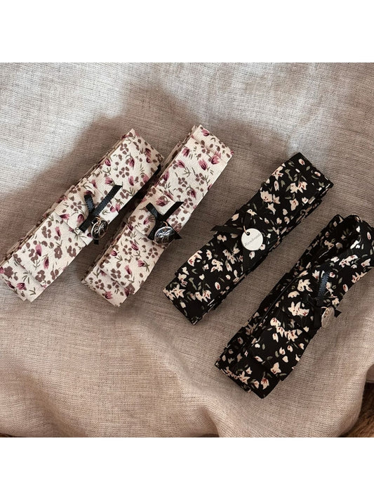 Beau - Floral Bow Detail Fabric Banana Clip