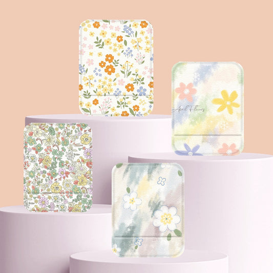 Mirroray - Floral Double-Sided Print Folding Makeup Mirror
