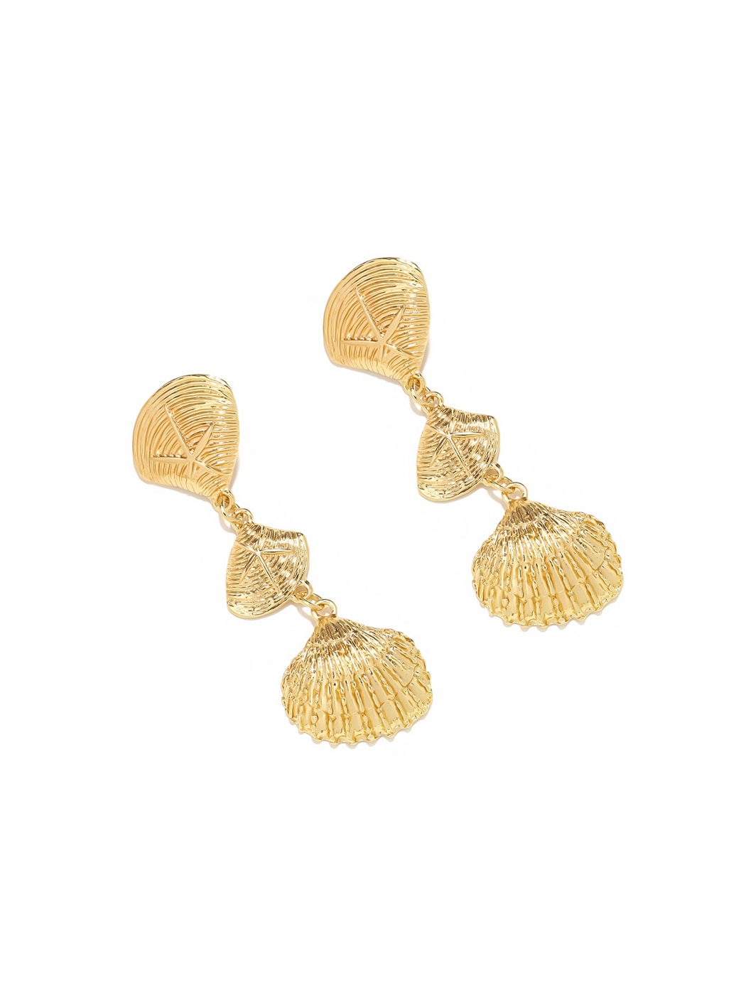 Earedge - Plated Alloy Sea Life Motif Drop Earrings